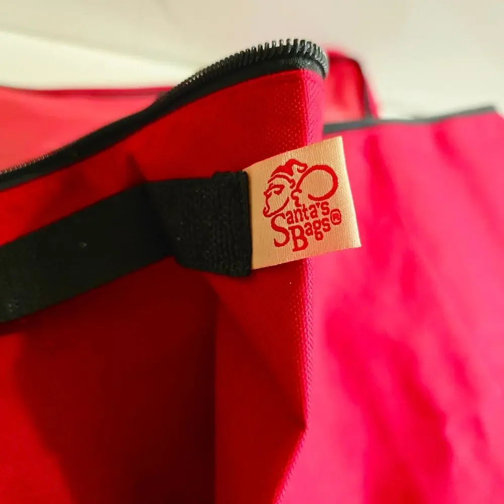 NWOT Santa's Bags Wrapping Paper Storage Bag Red Zippered Top 16